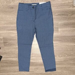 LOFT Blue Checkered The Sutton Skinny pants